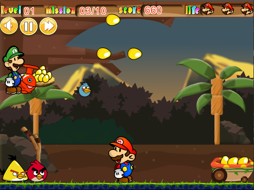 Mario vs Angry Birds