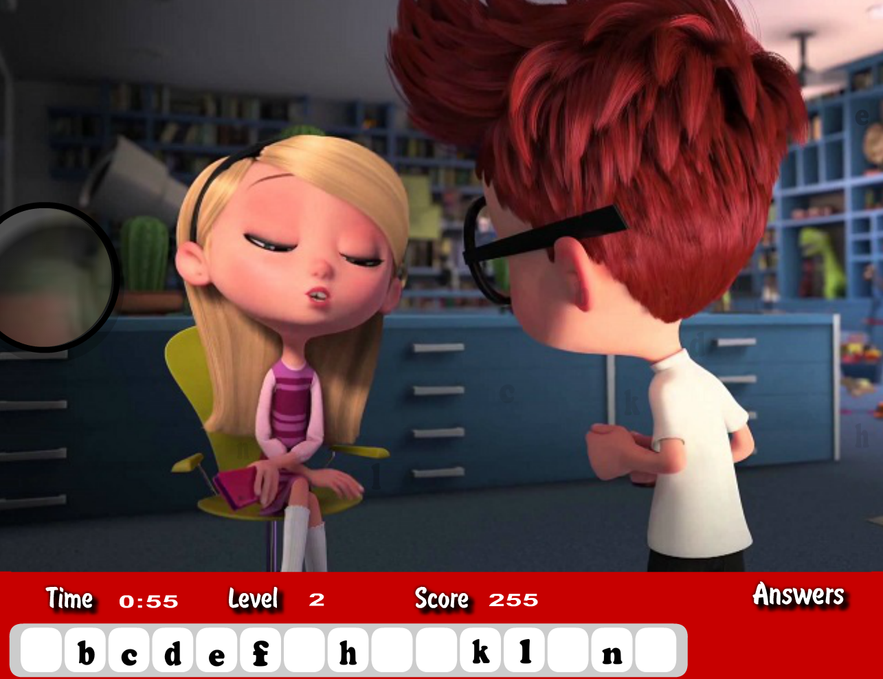 Mr. Peabody & Sherman Hidden Letters