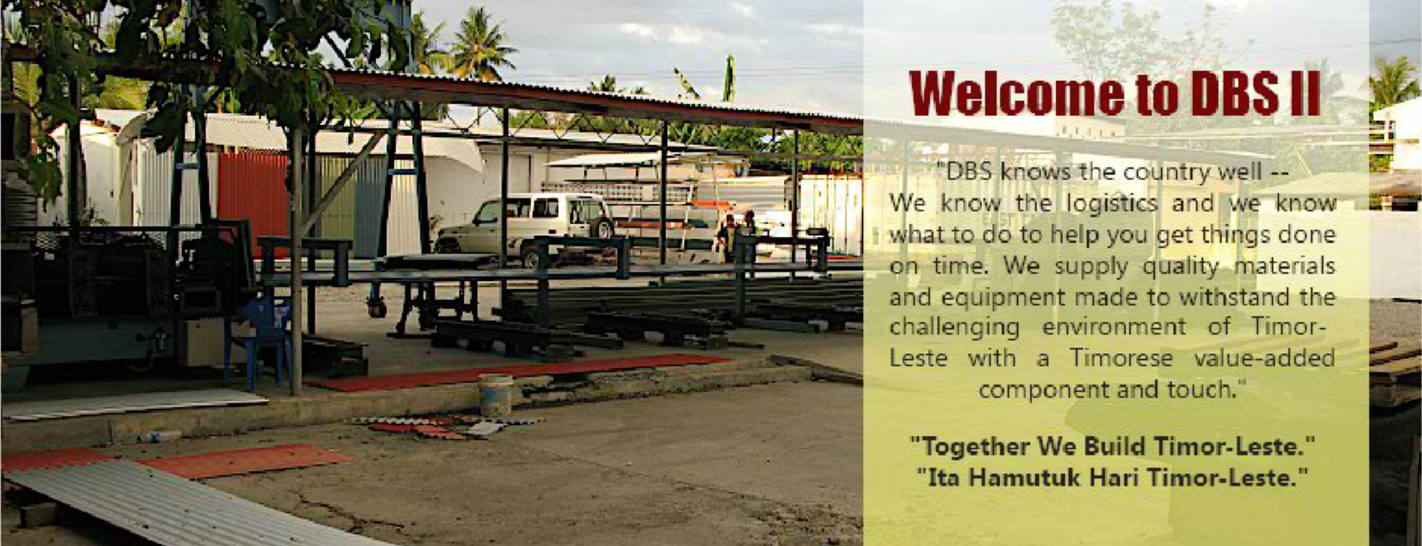 Dili Building Solution II Website Header (Timor-Leste)