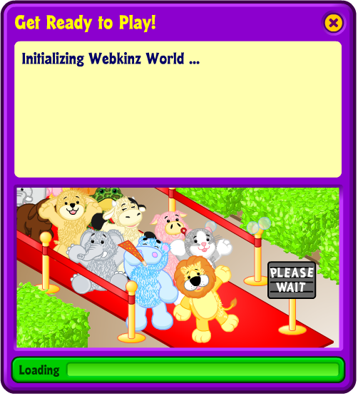 Webkinz Queue Interface Animation