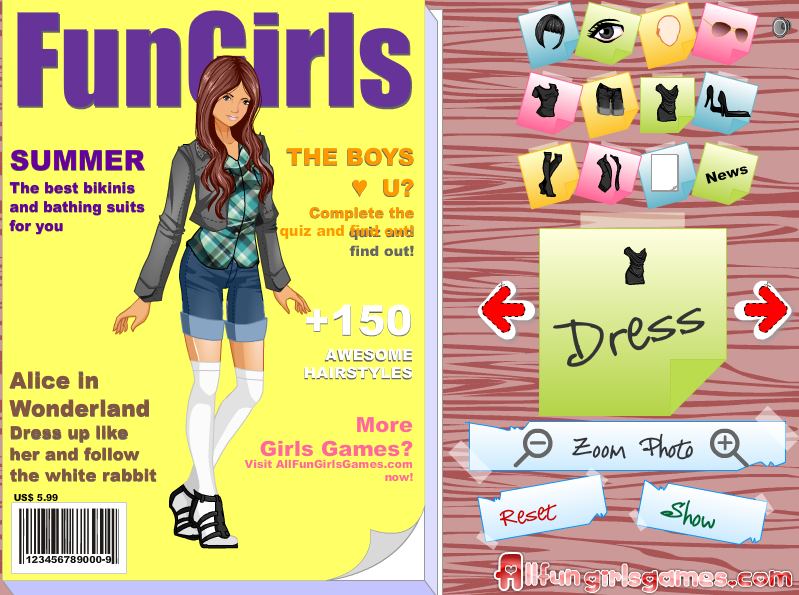 Magazine Cover Girl Dress Up