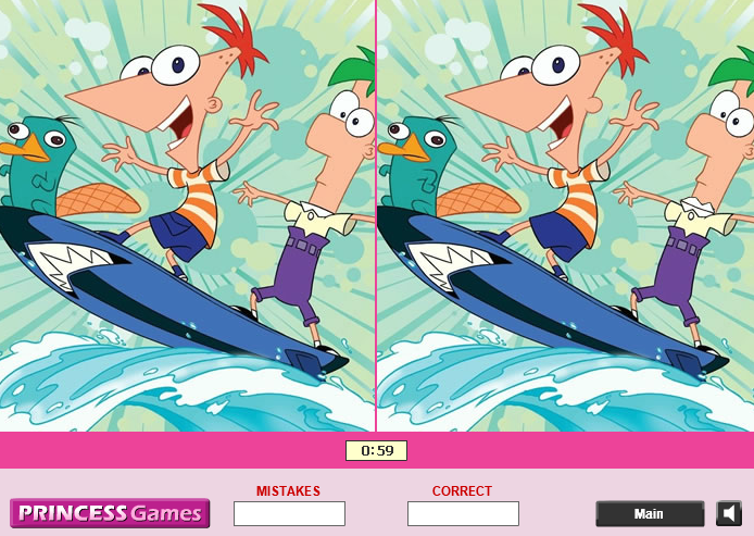 Phineas and Ferb Find the Differences