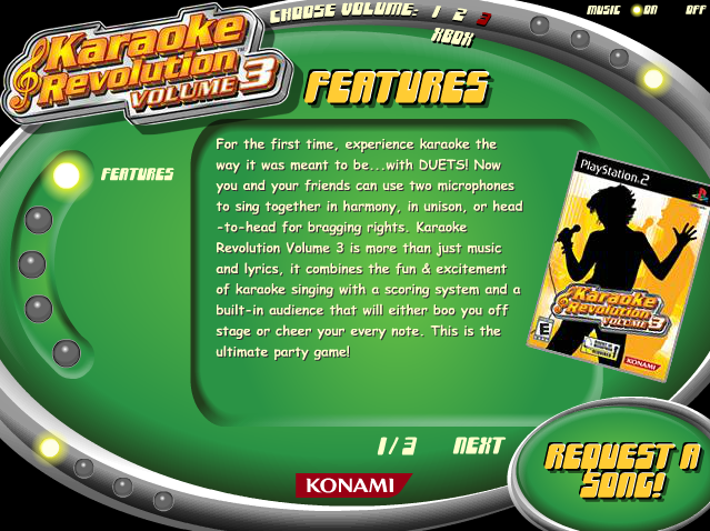 Karaoke Revolution Microsite