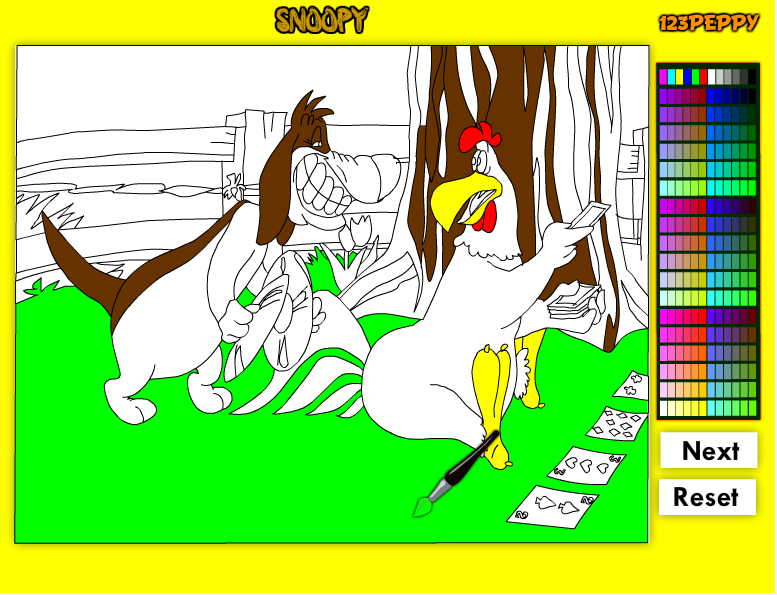 Snoopy Online Coloring Game