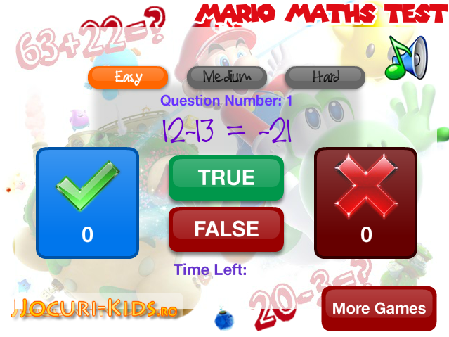 Mario Maths Test