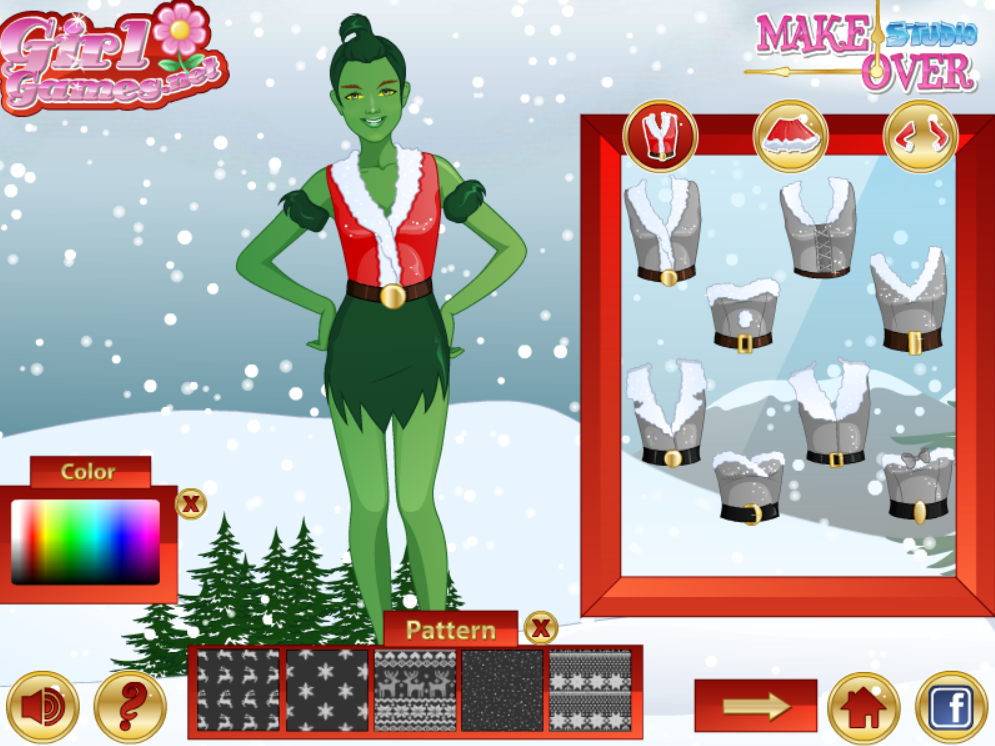 Makeover Studio: Grinch To Santa Girl