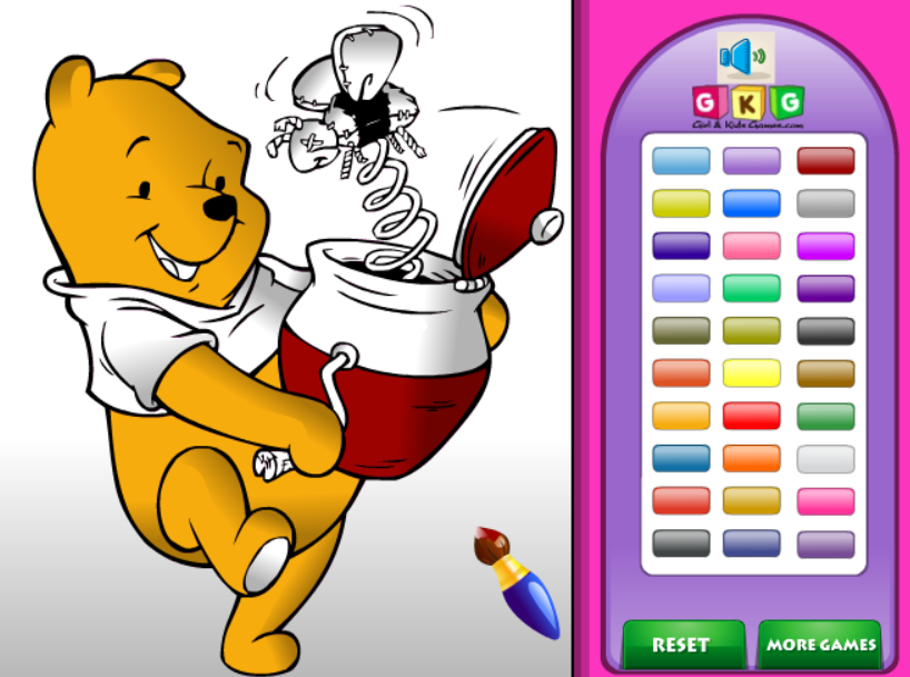 Online Kids Coloring Disney Winnie Pooh