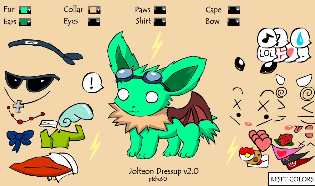 Jolteon Dressup v2.0