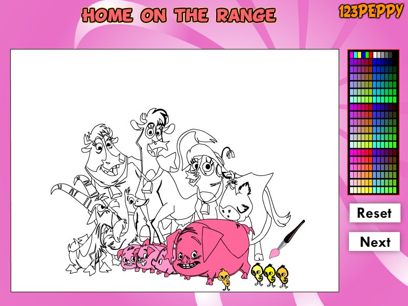 Home on the Range Online Coloring Game