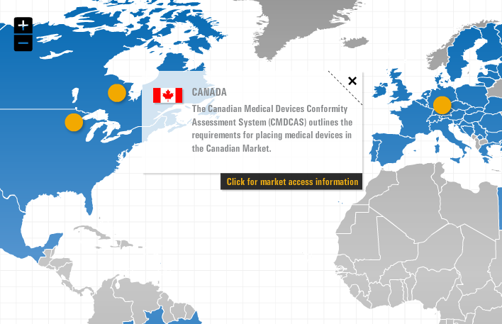 TÜV SÜD market acess map for medical devices