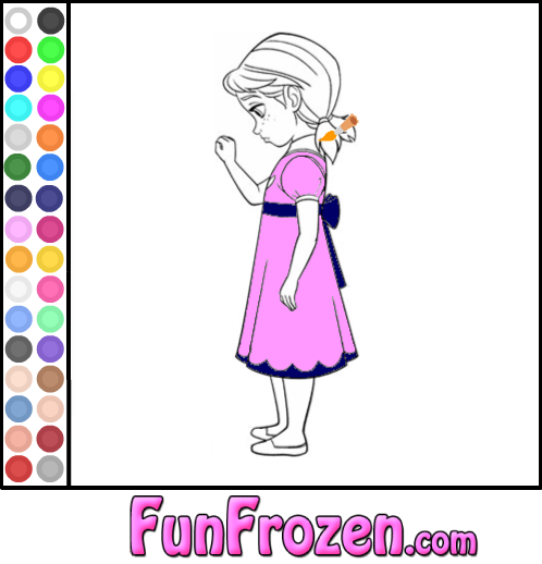 Coloring Princess Anna Sad