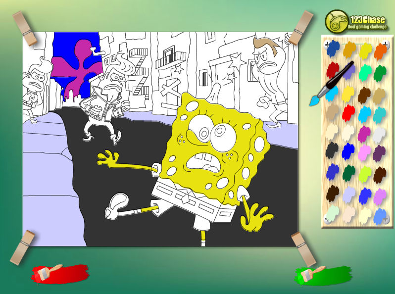 Spongebob Attack Coloring Game