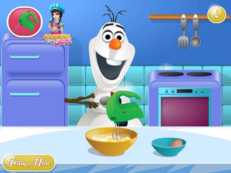 Olaf Cooking Sea Turtle Ice Cream Cake