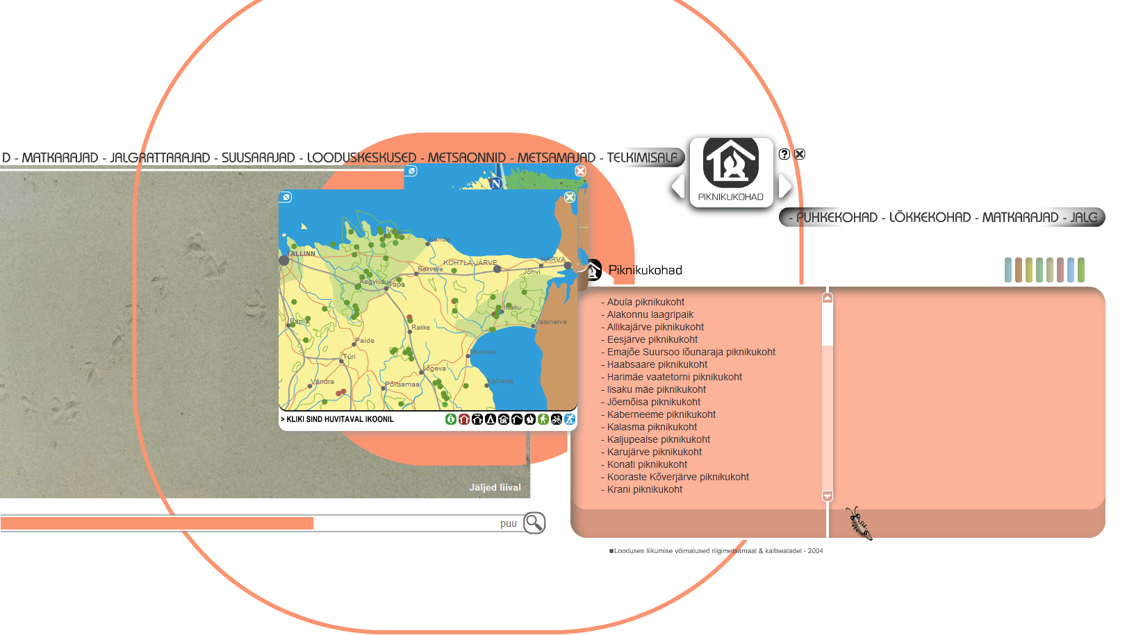 Looduses liikumise võimalused riigimetsamaal & kaitsealadel - 2004