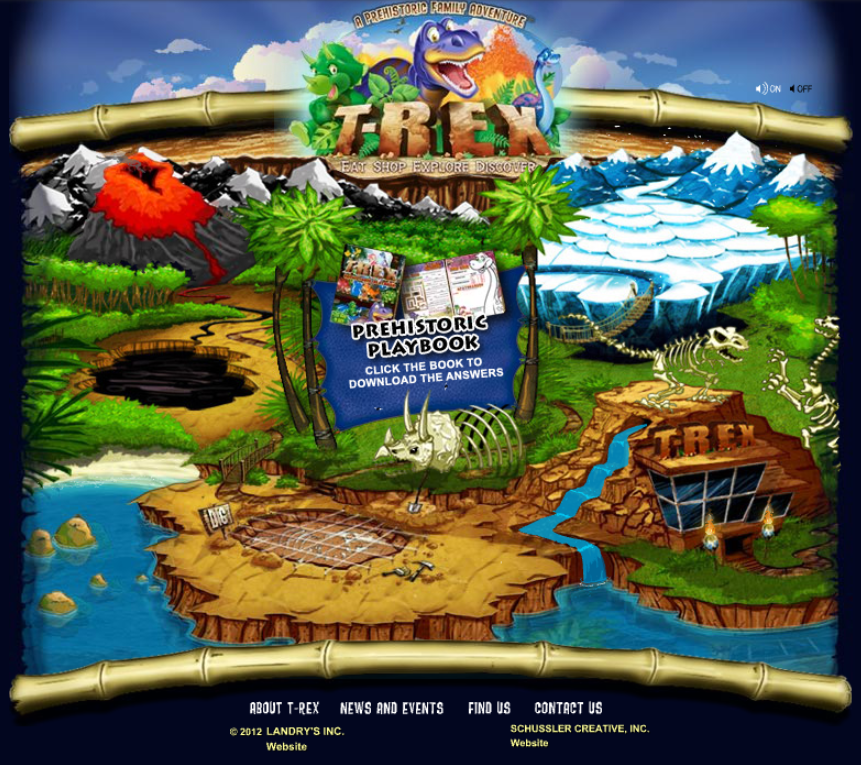 T-rex;  A Prehistoric Family Adventure microsite