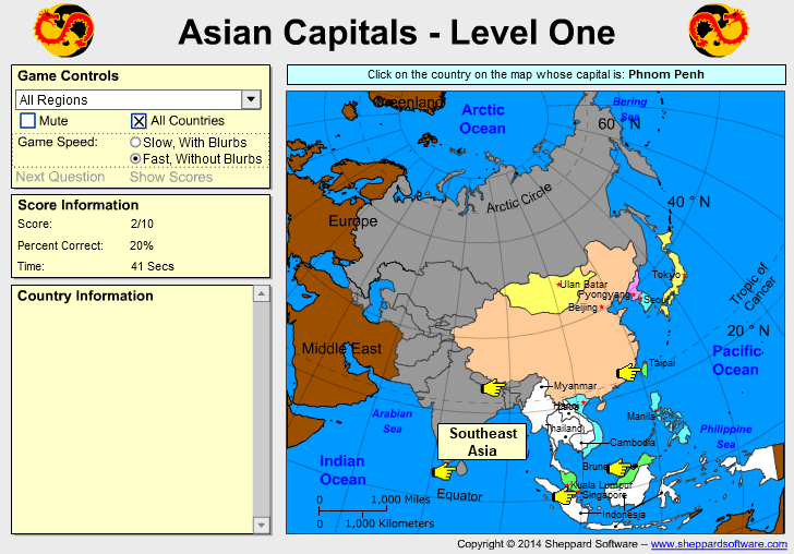 Geography of Asia - Capitals