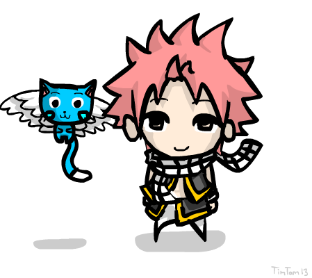 Chibi Natsu and Happy animation