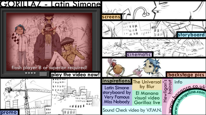 Latin Simone Gorillaz Fan-Made Music Video Page