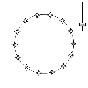 Slider Stars Around Circle