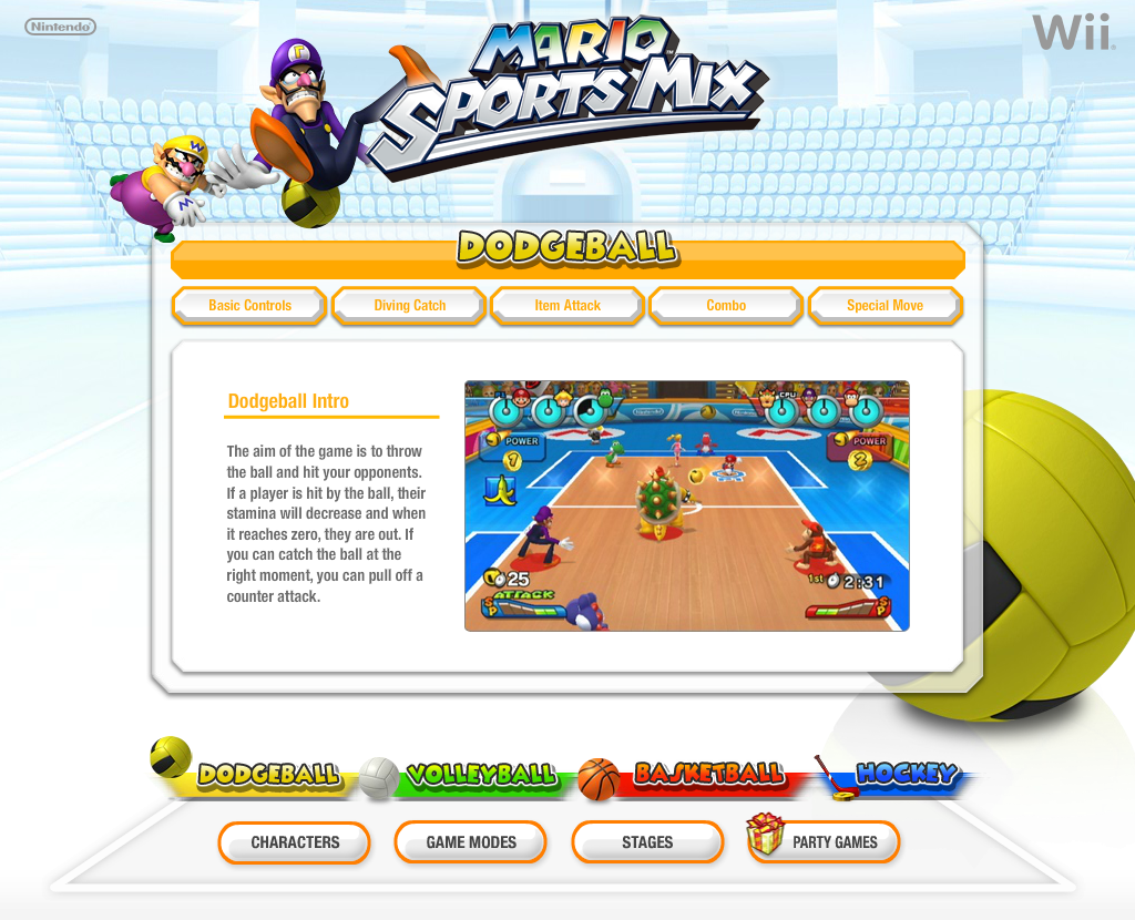 Mario Sports Mix Microsite