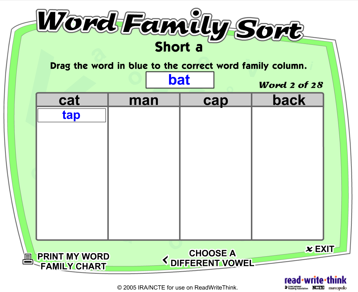 Word Family Sort