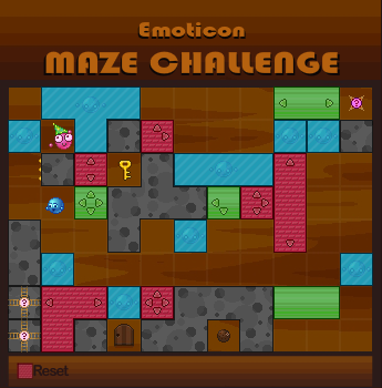 Emoticon maze challenge