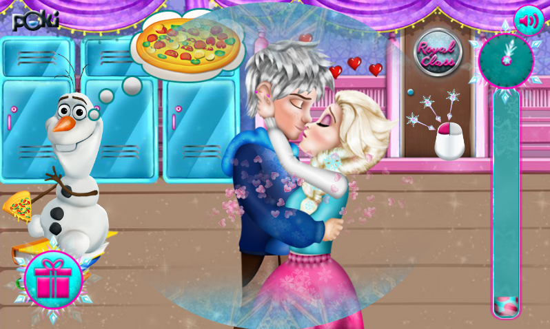 Jack & Elsa College Kissing