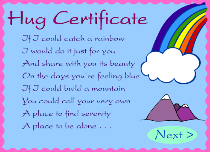 Hug Certificate