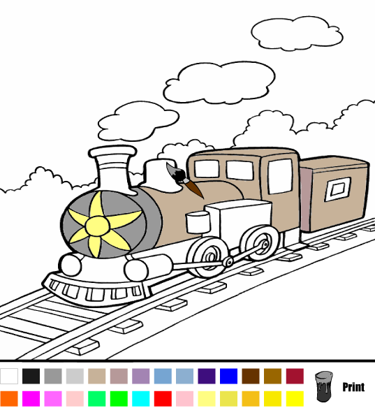 Train Coloring Book