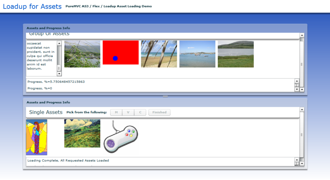 PureMVC ActionScript 3 Demo: Loadup for Assets