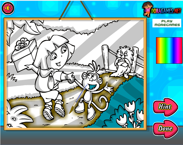 Dora and Boots Colouring