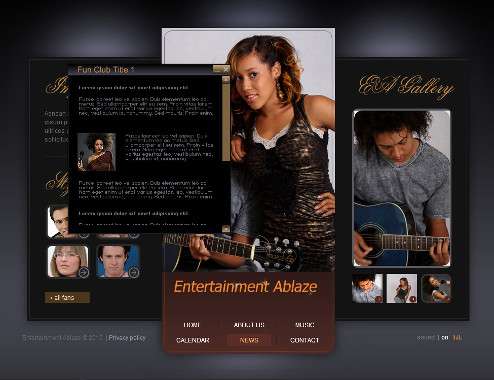 Entertainment Ablaze Microsite