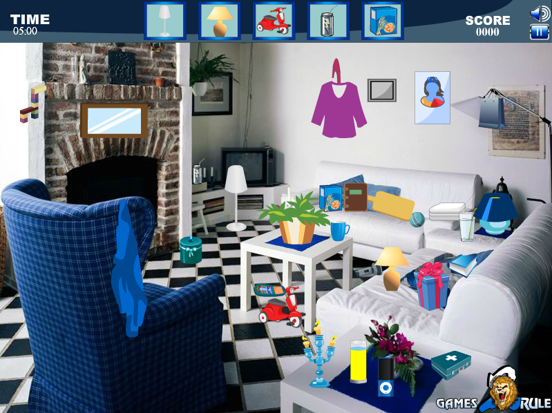 Checkered Room Objects