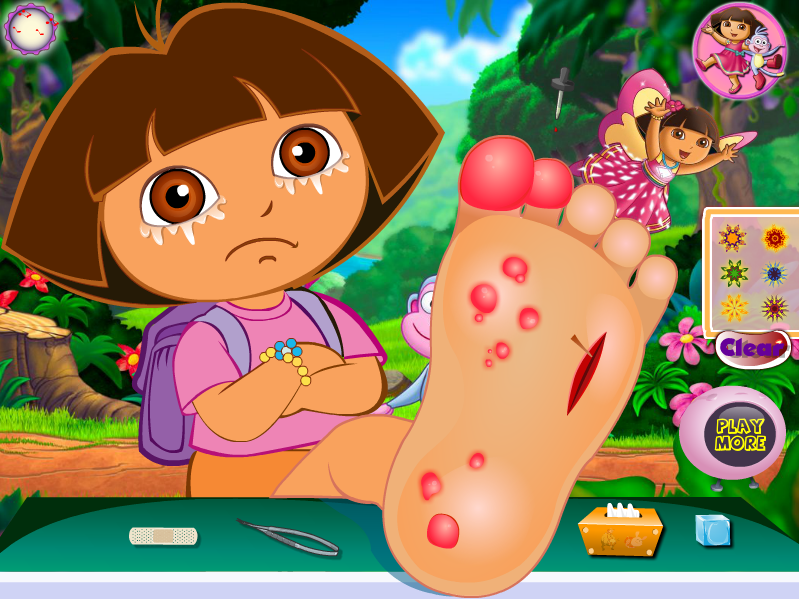 Dora the Explorer Foot Injuries