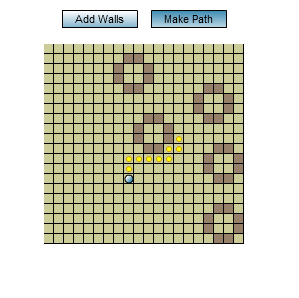 Simple Path Finding Within A Grid