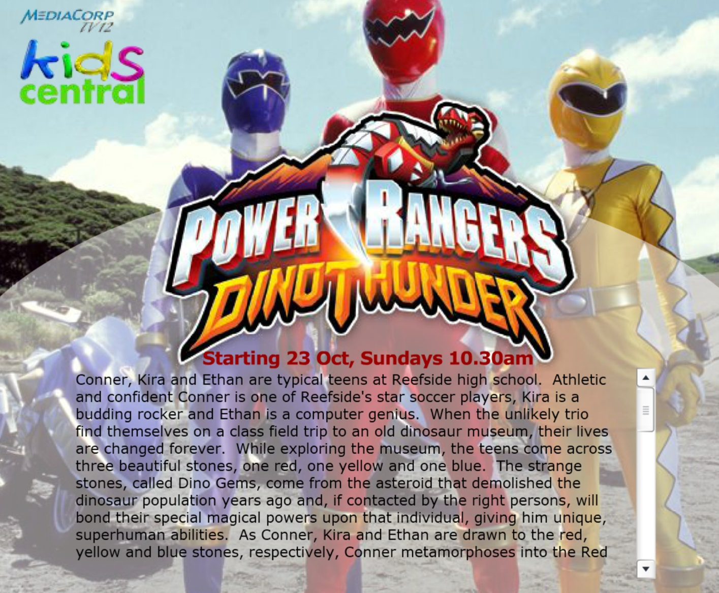 Kids Central Singapore: Power Rangers DinoThunder TV Program Information