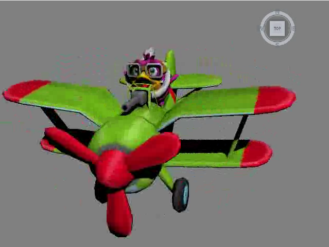 Cartoon airplane in 3D