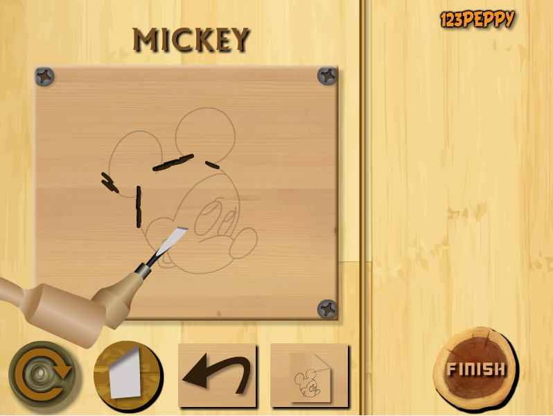 Wood Carving Mickey