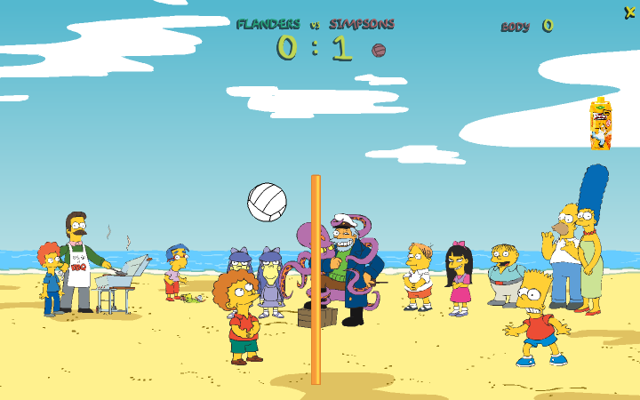 The Simpsons Beach Volleyball