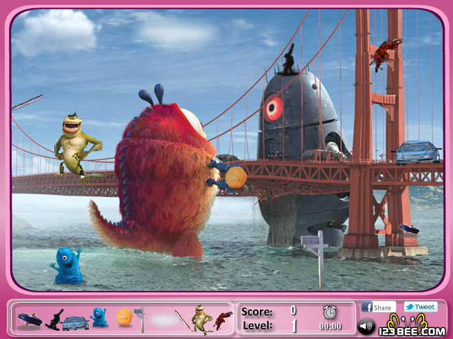 Monsters vs Aliens - Hidden Objects