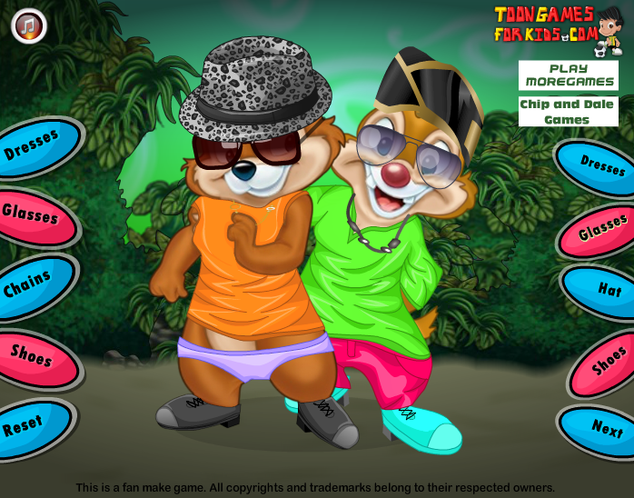 Chip and Dale Dress Up