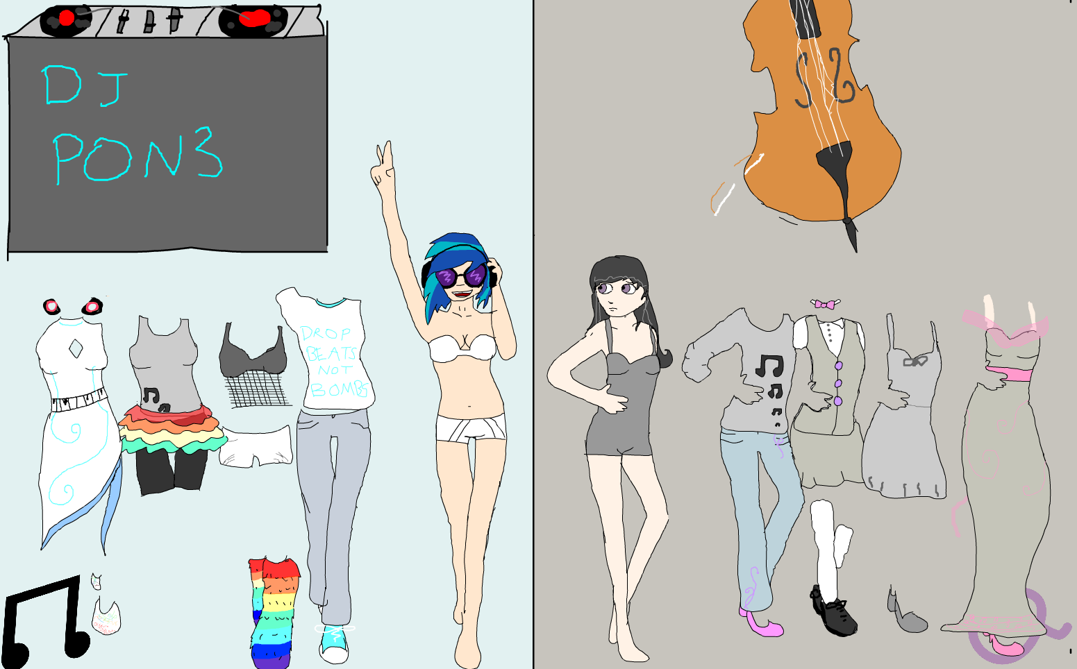 Fim Dress Up: Vinyl Scratch/DJ PON-3 and Octavia