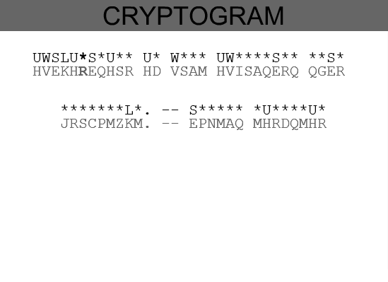 Cryptogram