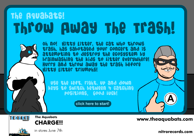 The Aquabats Online Game - THROW AWAY THE TRASH!