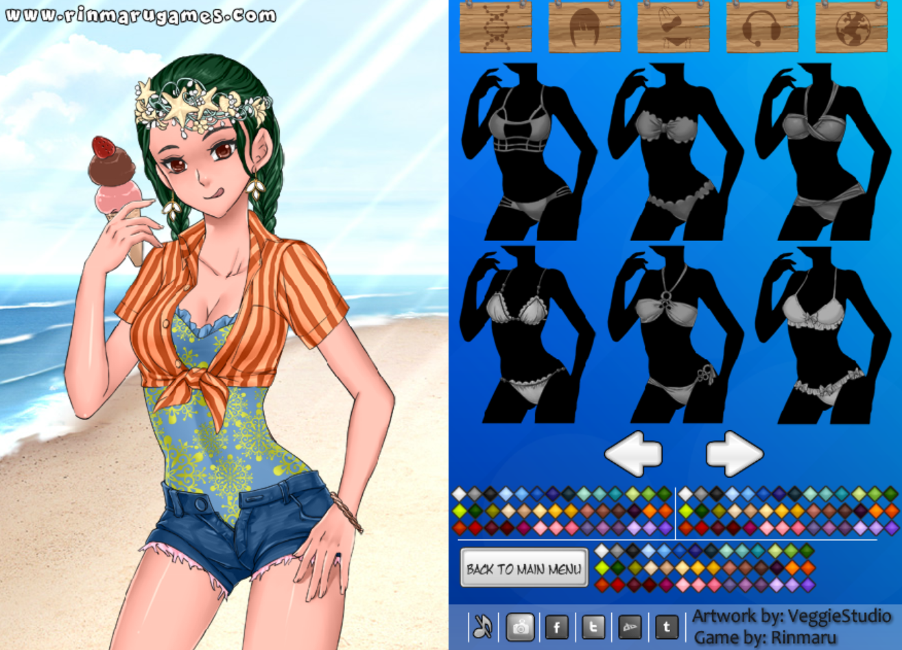 Anime Summer Dress Up Game