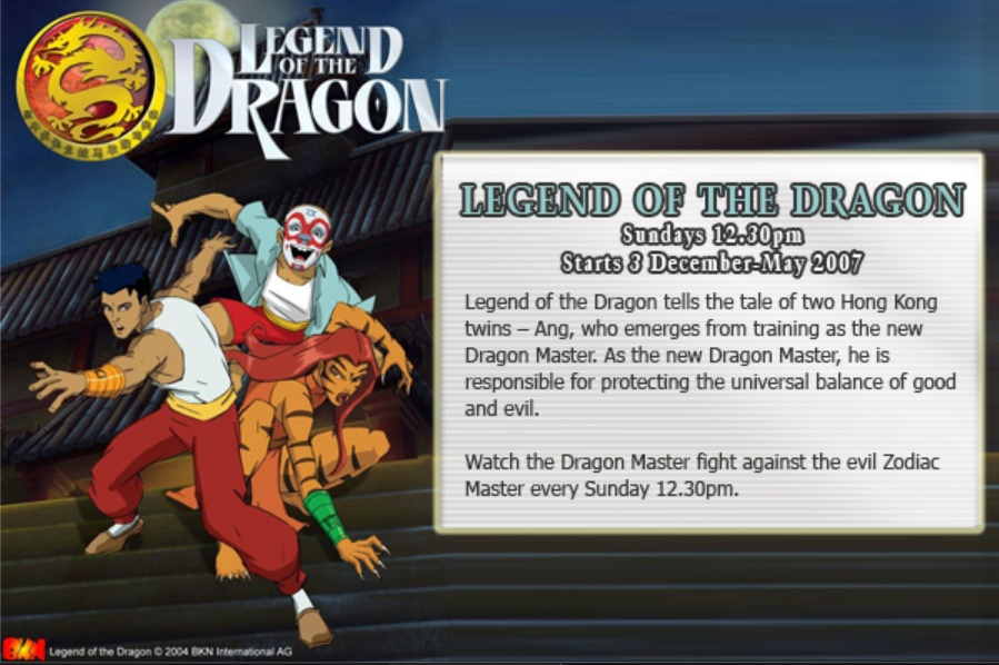 Legend of the Dragon (TV Program information, Singapore)