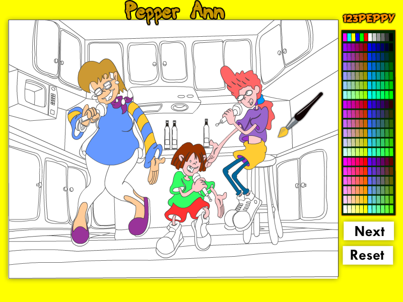 Pepper Ann Online Coloring Game