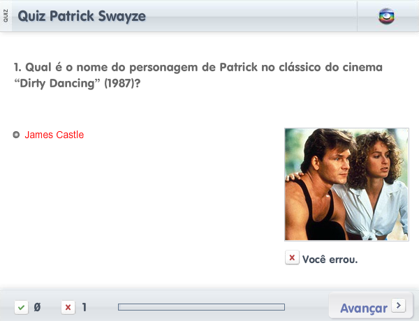Quiz Patrick Swayze