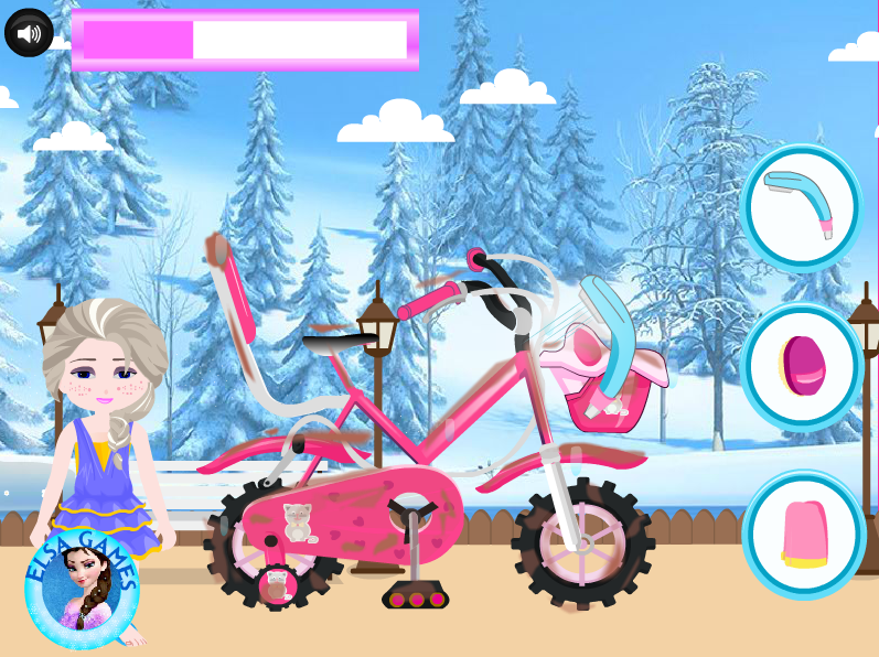 Frozen Elsa Bicycle Fun