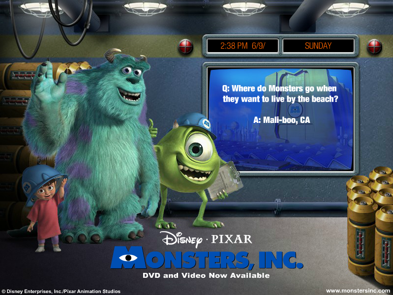 Monsters, Inc. Calendar Screensaver